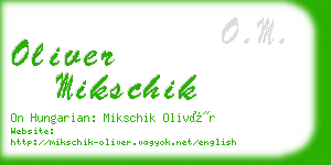 oliver mikschik business card